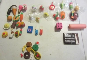 Borradores de alimentos 3D coloridos en forma divertida surtidos 33 piezas - Imagen 1 de 8