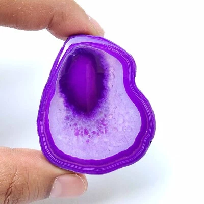 Natural Purple Agate Slice Druzy Geode Cabochon Natural Gemstone 118 Cts SD-82 - Image 1 of 4