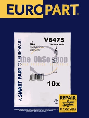 10x Staubbeutel Staubsauger, 5093ER, SEBO ""X-Serie"" Automatik X1, X1.1 Eco - Bild 1 von 4