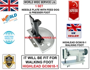 HIGHLEAD GC0618-1 W/FOOT NEEDLE PLATE,FEED DOG,PRESSER FOOT INDST SEWING MACHINE - Picture 1 of 4