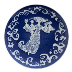 ROYAL COPENHAGEN PIATTO FESTA DELLA MAMMA 1972 ORIGINALE PORCELLANA PRIMA SCELTA - Picture 1 of 4