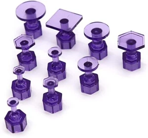 Juego de herramientas de reparación de abolladuras de pestañas extractoras de pintura de 10 piezas pestañas extractoras de pegamento automático - Imagen 1 de 7