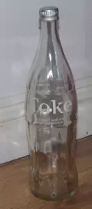 COCA COLA VINTAGE GLASS BOTTLE 25 FL OZ 30cm tall - Picture 1 of 5