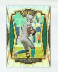 2020 SELECT PREMIER LEVEL SILVER PRIZM RC ROOKIE TUA TAGOVAILOA #145 DOLPHINS - Picture 1 of 2