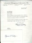 (2) Lawrence Appley Autographs Letter & Card American Management Assoc. D.97