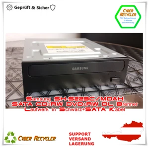 Samsung SH-S223C/MDAH SATA CD±RW DVD±RW DL Brenner in Schwarz + SATA Kabel - Bild 1 von 4