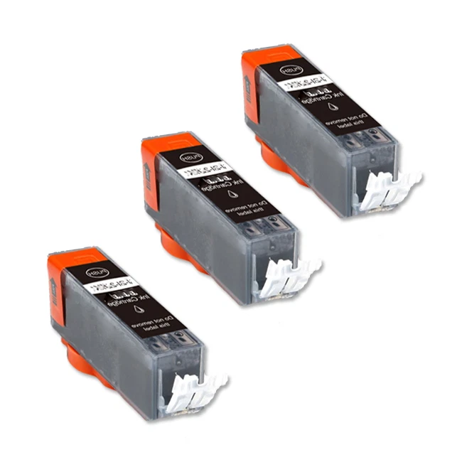3 tanques de tinta NEGRO + chip inteligente para Canon PGI-250XL MG5420 MG5422 MG5520 MX722  Foto 1 de 1