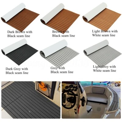 YUANJIASHENG Teak EVA Schaum Yacht Boot Bodenbelag Matte Deck Teppich Selbstklebend 240x90cm
