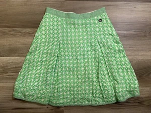 Scapa Sports Collection Girls Pleated Skirt Size 12 Green White Cotton Size Zip - Picture 1 of 10