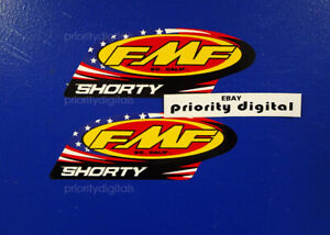 2x FMF Decals stickers graphics Shorty Motocross Sponsor Exhaust CRF KTM DR