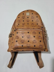 MCM Backpack Camel Leather Authentic Medium  - Picture 1 of 14