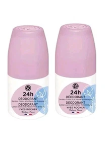 2 x Yves Rocher 24H Deodorant Roll-On - Long-Lasting Cotton Freshness 50ml - Picture 1 of 1