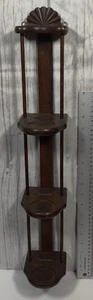 Tea Cup & Saucer 3 Tier Wall Display - Wooden Vertical Vintage - Picture 1 of 7