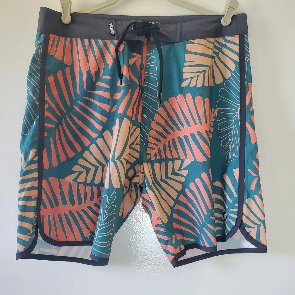 HSD Kirra 澳大利亚多彩 4 路弹力游泳冲浪板短裤男式 34 X 8 — 第 1/4 张图片