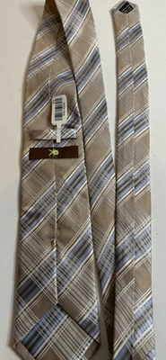 Corbata tejida de diseñador EGARA para hombre etiquetas nuevas $49,50 seda a cuadros Foto 1 de 4