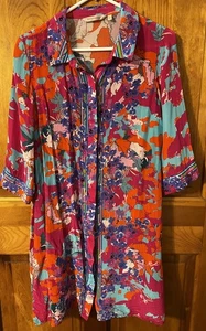 Soft Surroundings Kimono Women's Medium L Floral Robe Size M - Picture 1 of 10