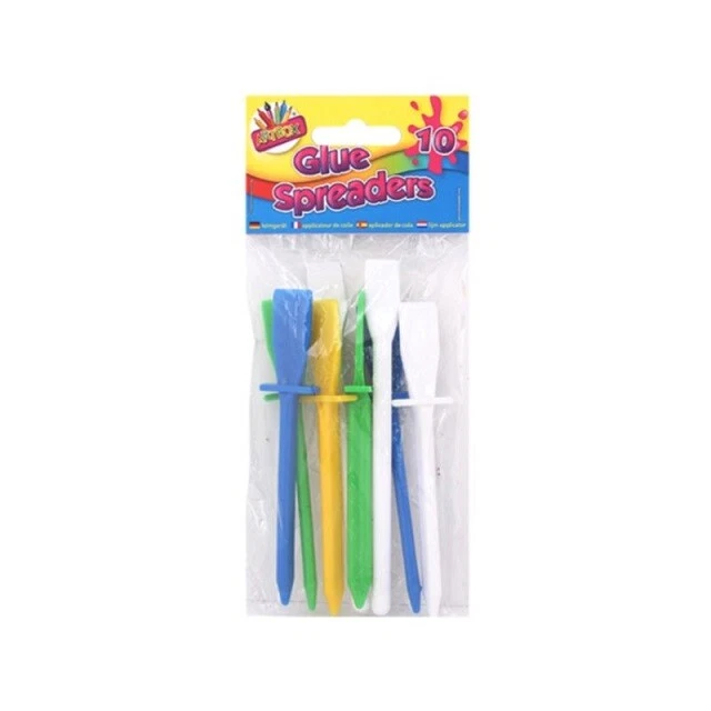 10 x Colourful Glue Spreaders Plastic Kids Pva Paste Adhesive Spatula Arts Craft - Image 1 of 1