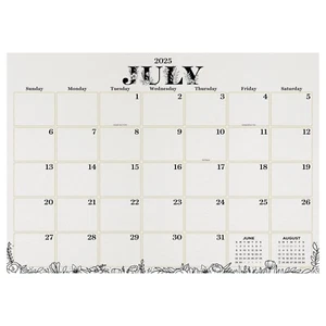 July 2025 - June 2026 Floral Medium Desk Pad Monthly Blotter Calendar - Picture 1 of 6