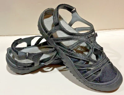 Sandalias deportivas veganas J-41 aventura negras con tiras al aire libre para mujer 7M Foto 1 de 4