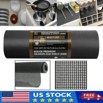 Anti Slip Liner Non Slip Mat Cuttable Pad For Shelves Drawers Kitchen Cabinets - Image 1 of 4