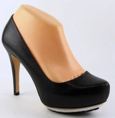 $435 ALEJANDRO INGELMO ALLY Black Leather Designer Platform Pumps 7 EUR 37 - Image 1 of 4