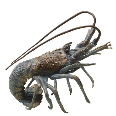 HUGE Brass Lobster Sculpture Night Walker Florida Coastal Beach ~ SPI Home 31649 - Изображение 1 из 2