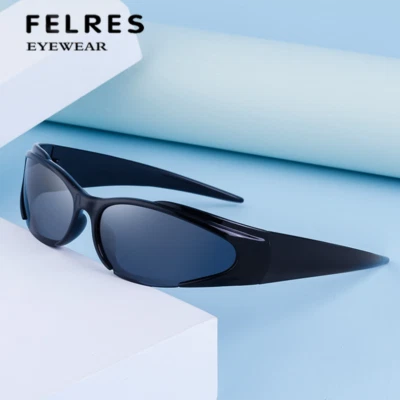 Y2K Hombres Mujeres Ovaladas Punk Gafas de Sol Aire Libre Conducción Ciclismo Gafas a Prueba de Viento Nuevas Foto 1 de 4