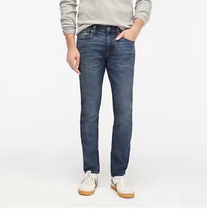 NWT J.Crew Men's 29/32 Skinny Stretch Japanese Denim Jeans Broken In Medium Wash - Picture 1 of 4