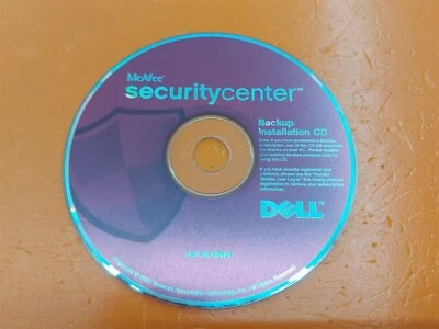 ⭐️⭐️⭐️⭐️⭐️ Dell McAfee Security Center Backup CD Disc M8553 - Image 1 of 2