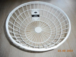 Deko Draht Korb Weiß  : 28 x 19,5 cm Metallkorb Drahtkorb Aufbewahrungskorb - Bild 1 von 4