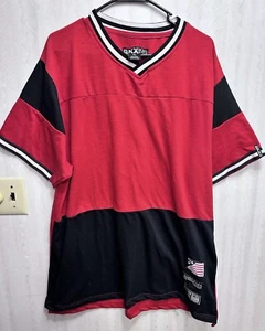 Brooklyn Xpress Clothing Company Red BLK Sleeve Shirt SIZE 3XL - Picture 1 of 8