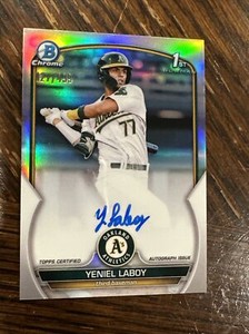 2023 Bowman Chrome 1st Auto Refractor /499 CPA-YLY Yeniel Laboy Athletics