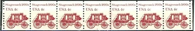 Stagecoach Original Issue MNH Coil PNC7 Plate 4 Scott's 1898A - Image 1 of 2