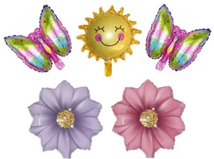 5 un. Mini globos de papel de aluminio mezcla de relleno de aire para jardín de mariposas rosa decoración de fiesta - Imagen 1 de 6