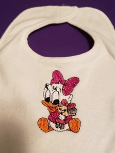 Personalized Handed Made Baby Bib Daisy Duck - Picture 1 of 1