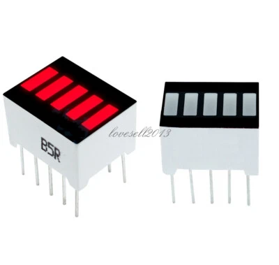5PCS 5 Segment Red Color 1 Digit Bar LED Display for arduino - Image 1 of 4