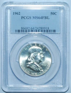 1962 P PCGS MS64FBL Full Bell Lines Franklin Half Dollar - Picture 1 of 2