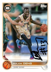 Signed 2022 2023 Cairns Taipans NBL Topps Card - Majok Deng - Picture 1 of 3