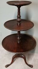Vintage Antique WEIMAN HEIRLOOM QUALITY 3 Tier Flame Mahogany Dumbwaiter Table