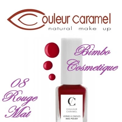 COULEUR CARAMEL 1 Nagellack Nagel- Bio 08 - Rot Matt 11ML - Bild 1 von 2