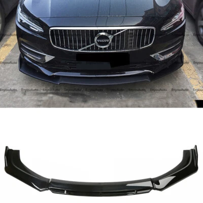 For Volvo S60 S80 S90 Universal Front Bumper Lip Spoiler Splitter Glossy Black Foto 1 de 4