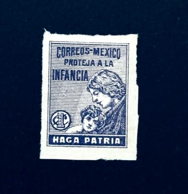 Sello de MÉXICO - 1929 Impuesto Postal Imperf Rouletted Sn RA7 Como Nuevo OG H r27 Foto 1 de 2