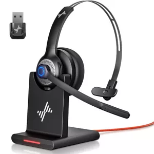 Bluetooth Headset - Wireless Headset with Noise Cancelling Microphone, - Picture 1 of 8