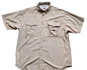 men's MEDIUM Columbia PFG Performance FISHING Gear SHORT sleeve SHIRT - Picture 1 of 8