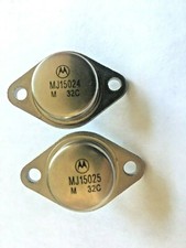 5 Pairs | Motorola Mj15024 NPN Mj15025 PNP Audio Power To-3 | US