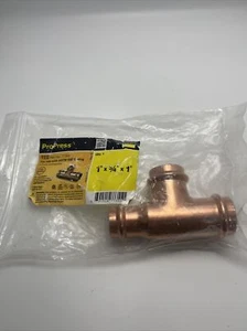 ProPress 1 in. x 3/4 in. x 1 in. Press Copper Reducing Tee Fitting 77355 - Picture 1 of 1