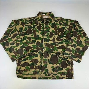 Camicia da caccia vintage Ranger uomo taglia M mimetica anatra bottoni 3 tasche made in USA - Foto 1 di 10