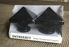 New Sealed IKEA Entreratt Curtain Finials - Black
