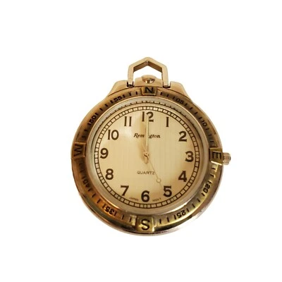2-цветные винтажные кварцевые карманные часы Remington с открытым циферблатом НЕ РАБОТАЮТ - Изображение 1 из 4