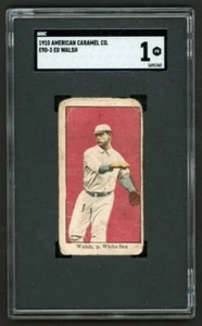 1910 E90-3 American Caramel Ed Walsh SGC 1 Chicago White Sox - Picture 1 of 2